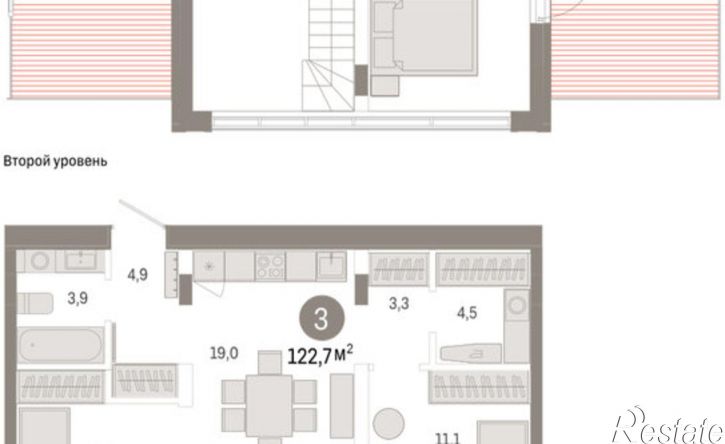 3-комн квартира ул Республики, 205 19,  д. 205 19,  к. 19