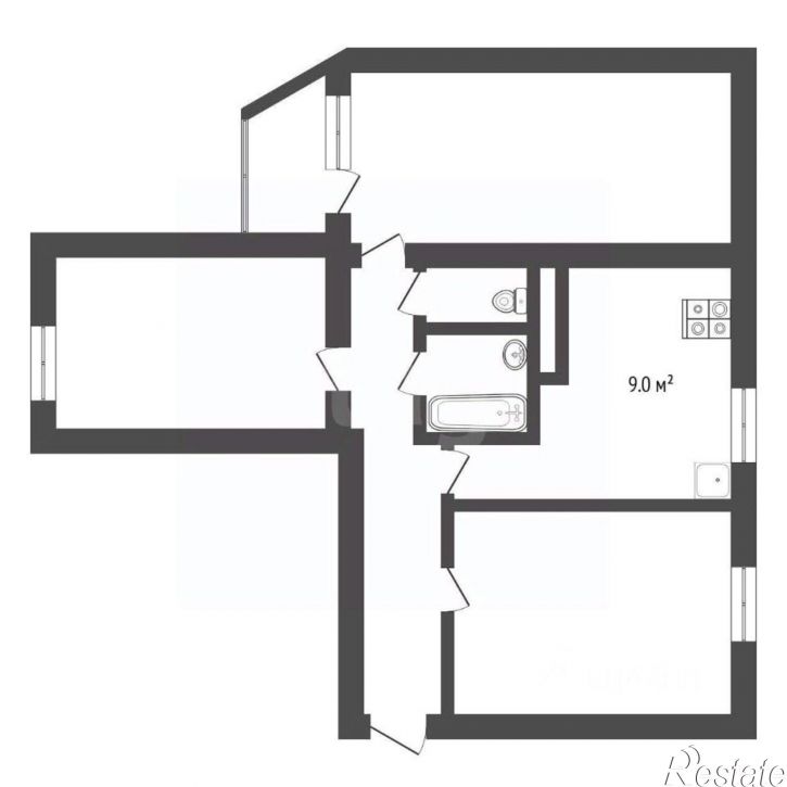 3-комн квартира ул Михаила Сперанского, 19,  д. 19