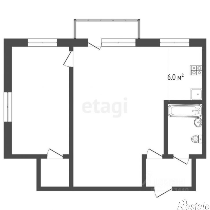 1-комн квартира ул Мельникайте, 94,  д. 94