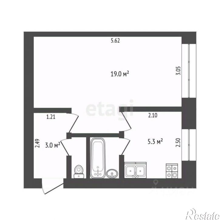1-комн квартира ул Мельникайте, 101,  д. 101