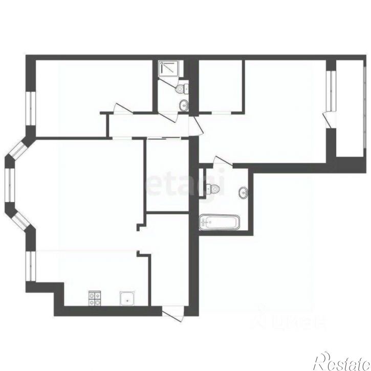 2-комн квартира ул 25 Октября, 34,  д. 34