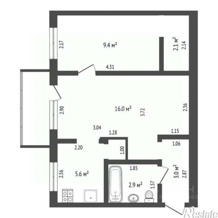 2-комн квартира ул Мельникайте, 94,  д. 94