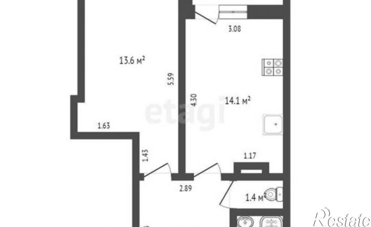 1-комн квартира ул Прокопия Артамонова, 8,  д. 8