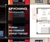 2-комн, 36 кв м, этаж 5/25 ул Республики, 205/5