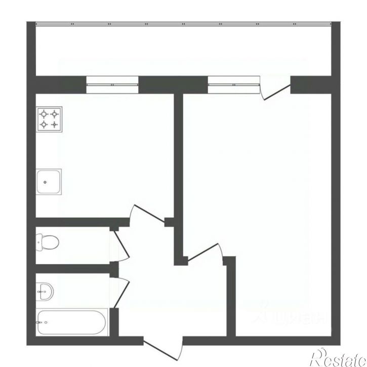 1-комн квартира ул Санаторная, 4,  д. 4