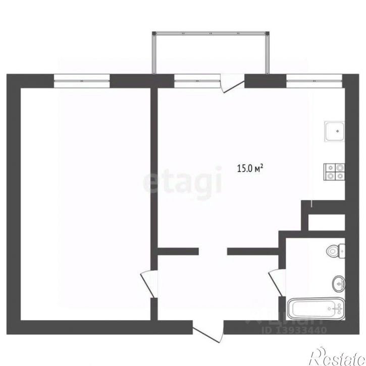 1-комн квартира улица Пермякова, 79,  д. 79