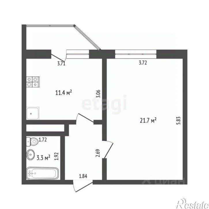 1-комн квартира ул Обдорская, 5,  д. 5