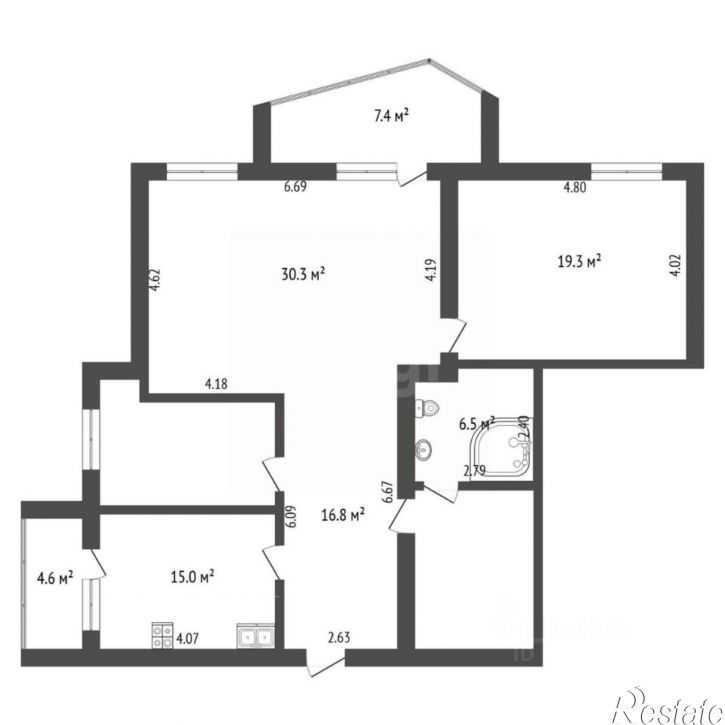 3-комн квартира ул Олимпийская, 11,  д. 11