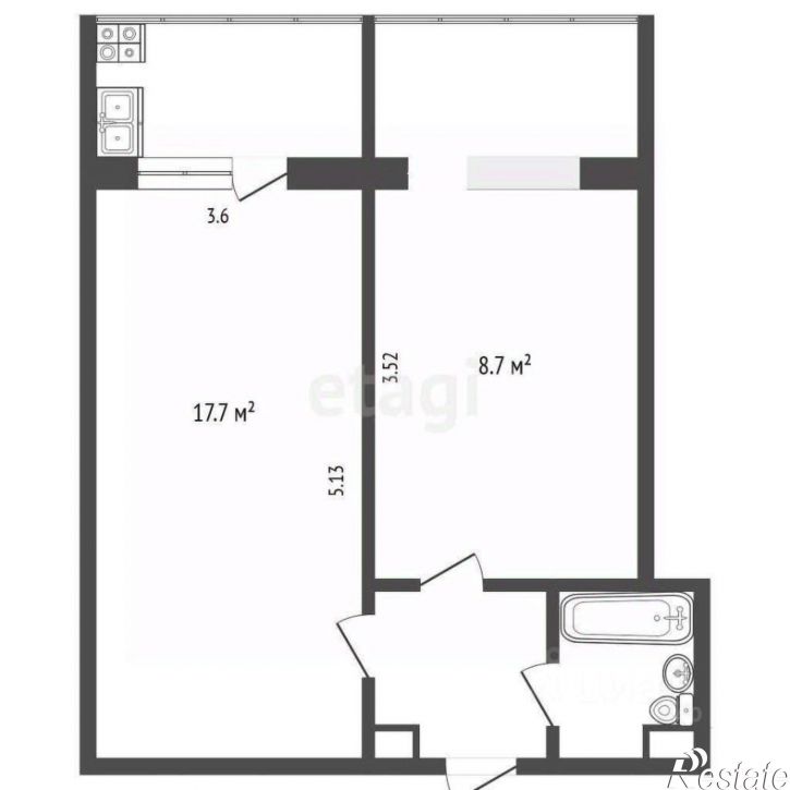 1-комн квартира ул Харьковская, 83,  д. 83