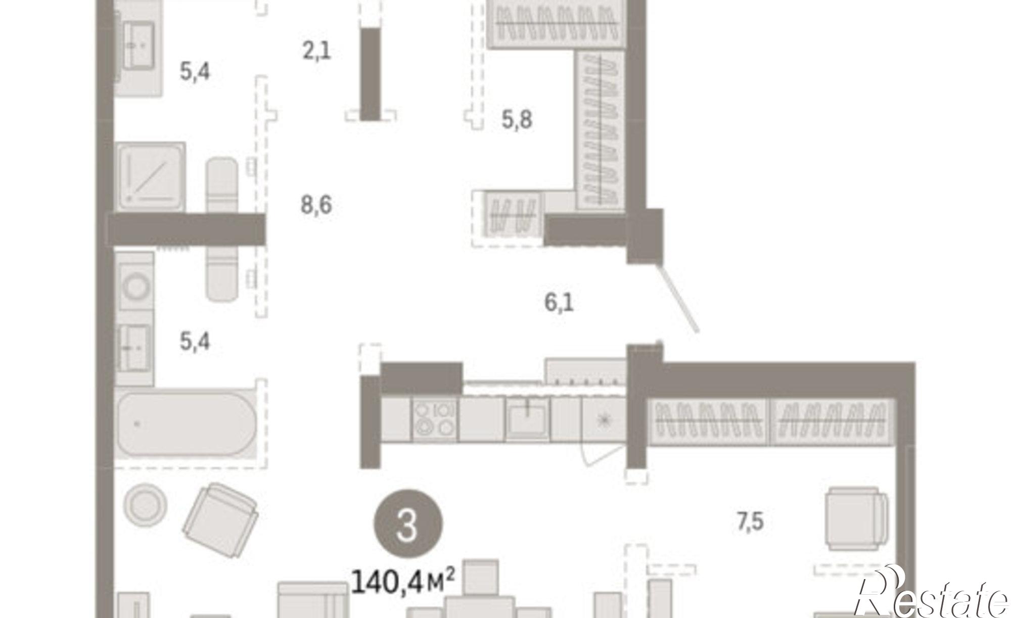 Купить квартиру за 22 230 000 рублей на ул Минская, 69