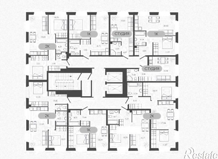 1-комн квартира в новом доме ул Мелиораторов, 6,  д. 6