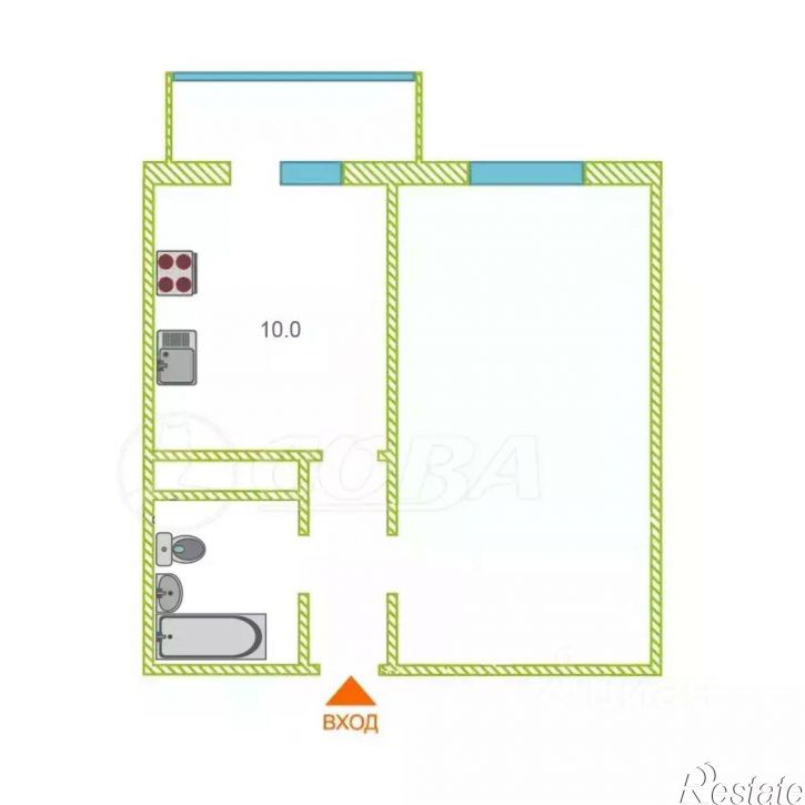 1-комн квартира ул Пермякова, 83 2,  д. 83 2,  к. 2