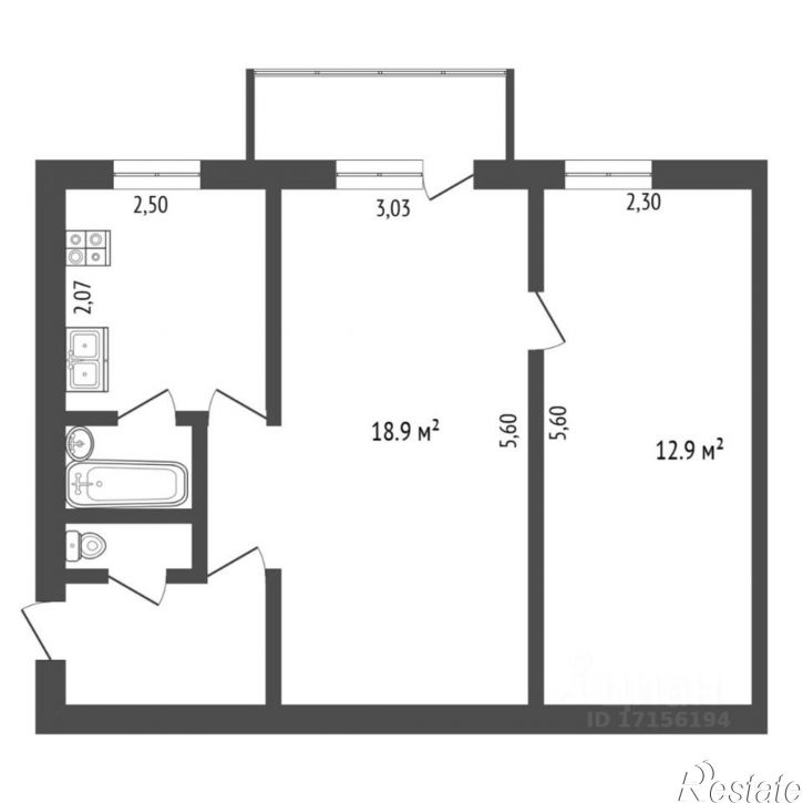 2-комн квартира пр-д Геологоразведчиков, 7,  д. 7