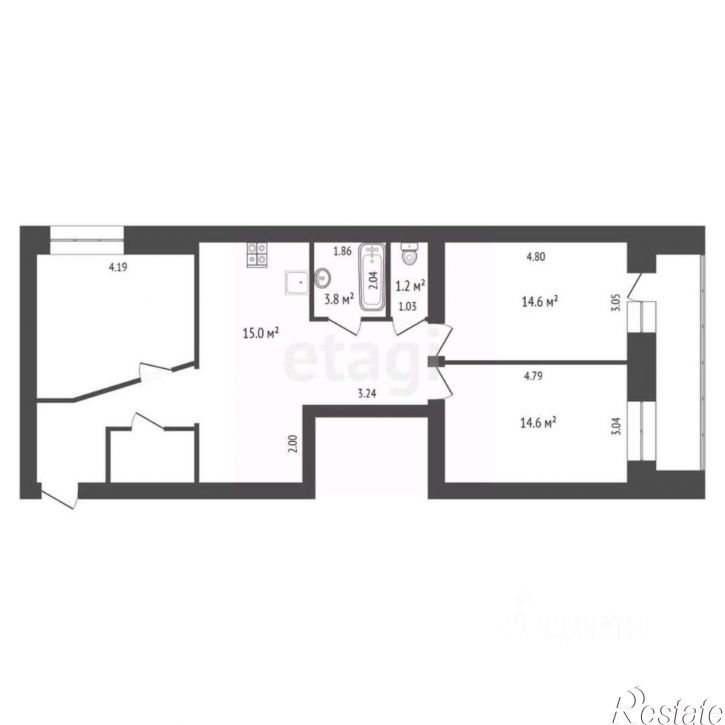 3-комн квартира ул Мелиораторов, 1,  д. 1