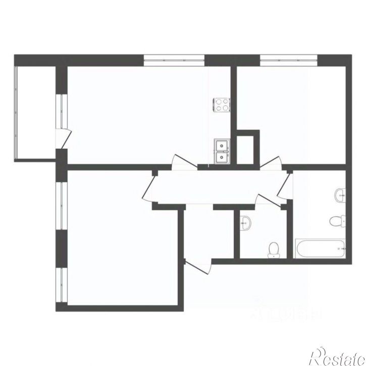 2-комн квартира ул Ю.-Р.Г.Эрвье, 32 1,  д. 32 1,  к. 1