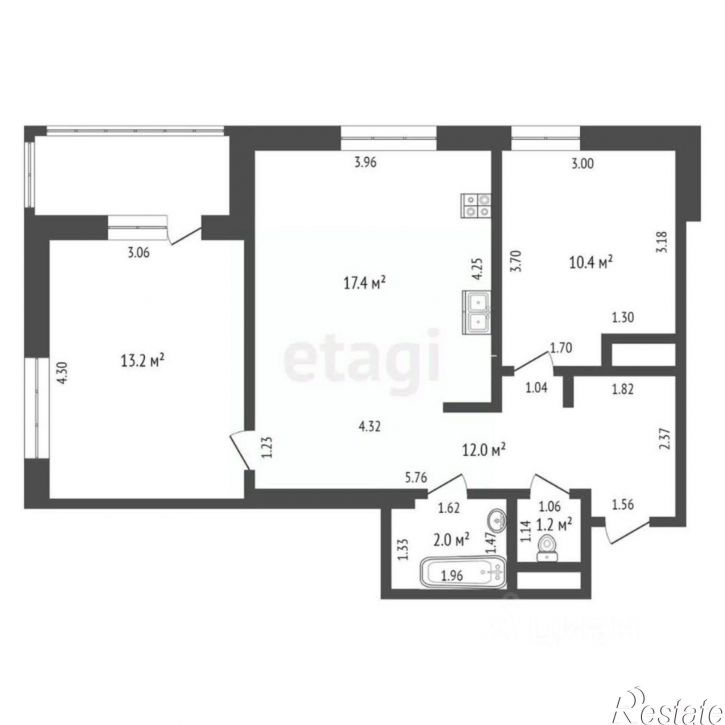 2-комн квартира ул 50 лет Октября, 75 2,  д. 75 2,  к. 2