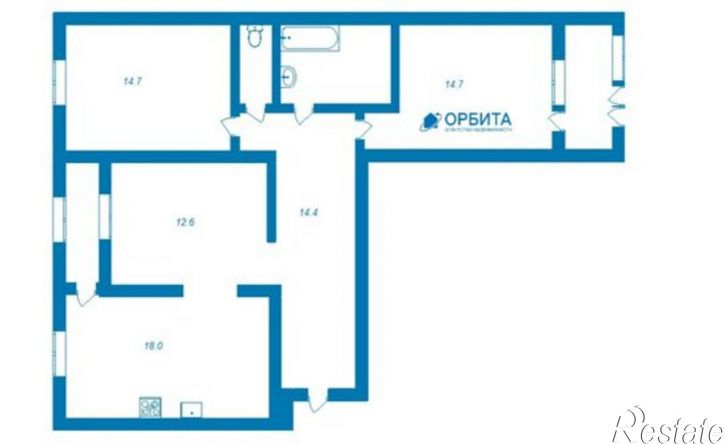 3-комн квартира ул Федюнинского, 30 1,  д. 30 1,  к. 1