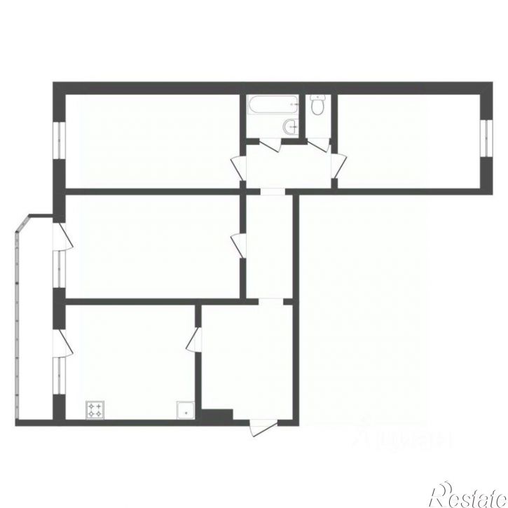 3-комн квартира ул Моторостроителей, 14,  д. 14