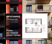 1-комн, 27 кв м, этаж 9/9 ул Республики, 205 19