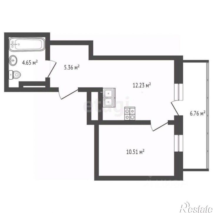1-комн квартира ул Краснооктябрьская, 10,  д. 10