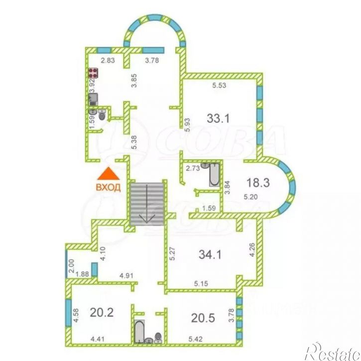 4-комн квартира ул Севастопольская, 10 1,  д. 10 1,  к. 1