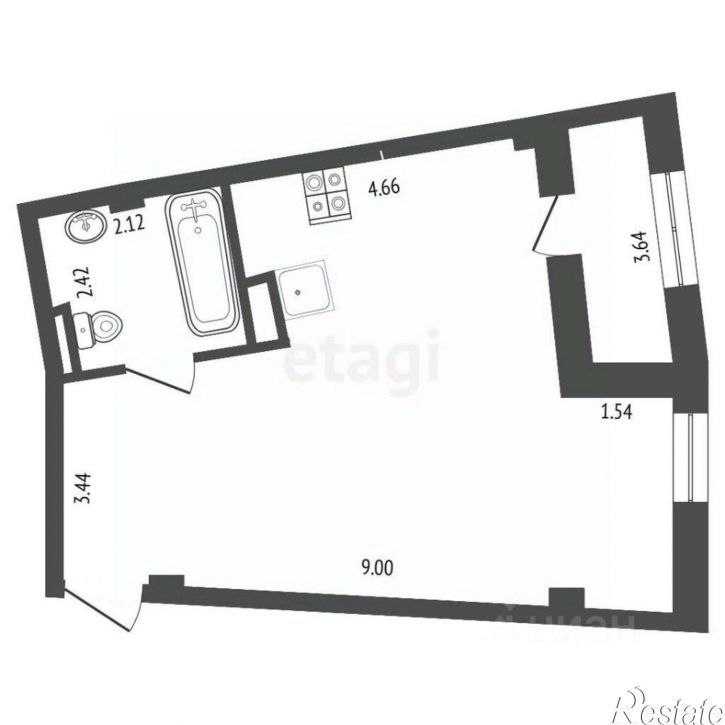 1-комн квартира ул Профсоюзная, 56,  д. 56
