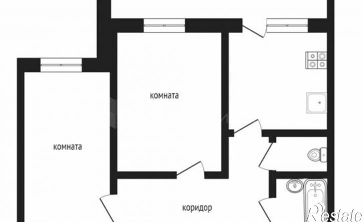2-комн квартира ул Попова, 7,  д. 7