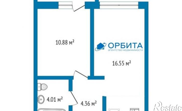 1-комн квартира ул Александра Федоровича, 6,  д. 6