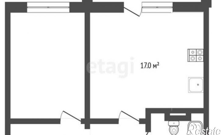1-комн квартира Алматинская улица, 5