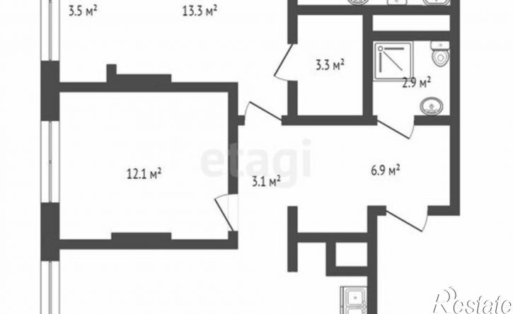 2-комн квартира ул 50 лет Октября, 57б 2,  д. 57б 2,  к. 2