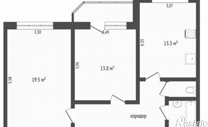 2-комн квартира ул Мельникайте, 122,  д. 122
