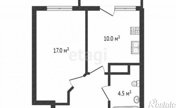 1-комн квартира ул Бакинских Комиссаров, 3 1,  д. 3 1,  к. 1