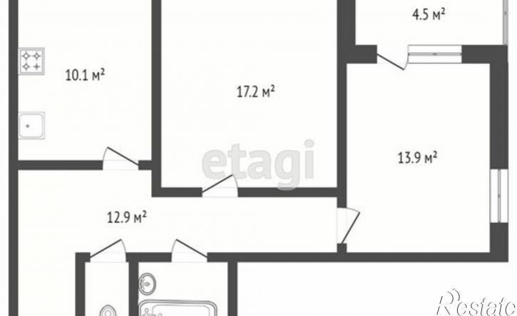 2-комн квартира ул Мельникайте, 2 8,  д. 2 8,  к. 8
