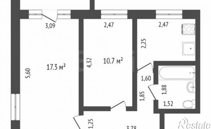 2-комн квартира ул Пермякова, 14,  д. 14