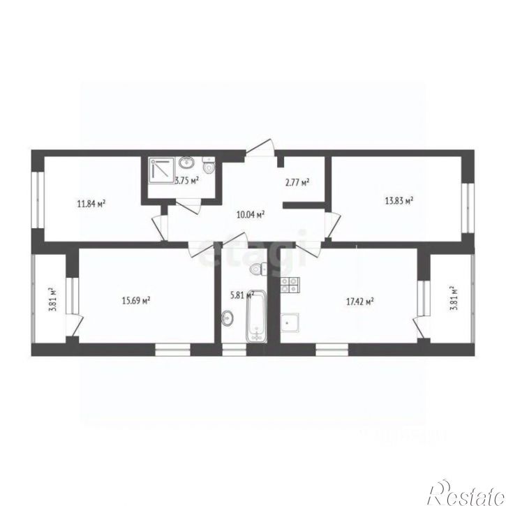 3-комн квартира ул Просторная, 1,  д. 1