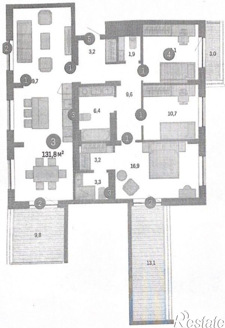 3-комн квартира ул Молодогвардейцев, 4,  д. 4