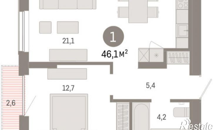 2-комн квартира ул Краснооктябрьская, 4 3,  д. 4 3,  к. 3