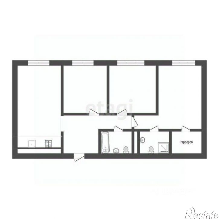 3-комн квартира ул Павла Никольского, 2,  д. 2