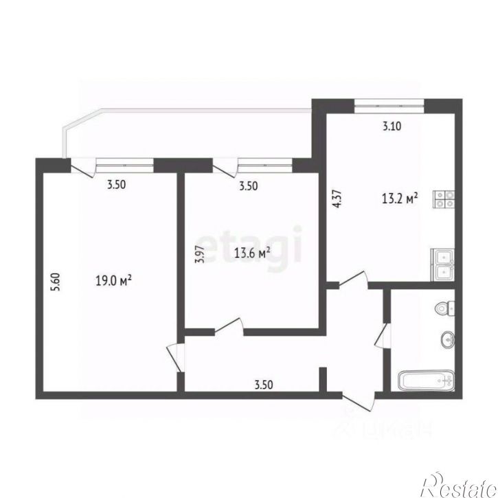 2-комн квартира ул Широтная, 83 1,  д. 83 1,  к. 1