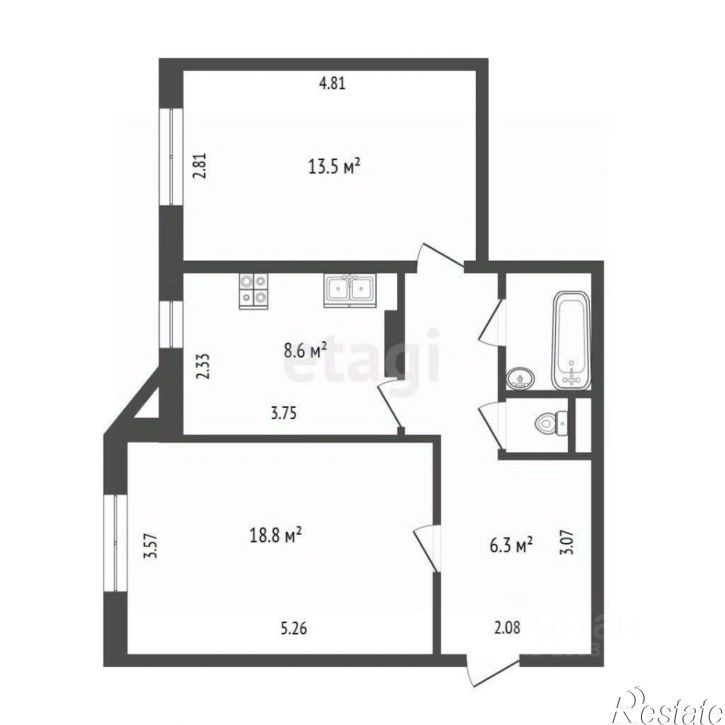 2-комн квартира ул Муравленко, 9,  д. 9