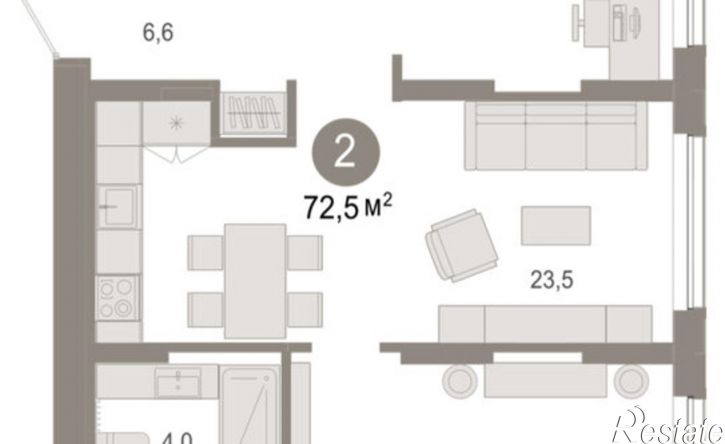3-комн квартира в новом доме ул Краснооктябрьская, 4 3,  д. 4 3,  к. 3