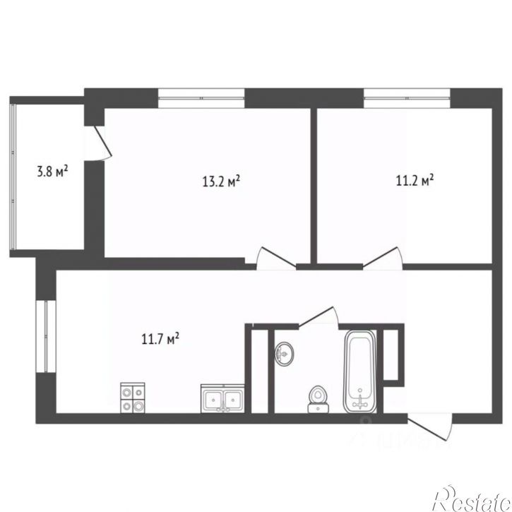2-комн квартира ул Республики, 204а,  д. 204а