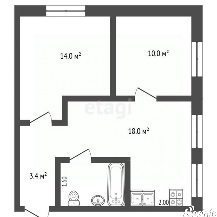 2-комн квартира ул Карла Маркса, 110,  д. 110