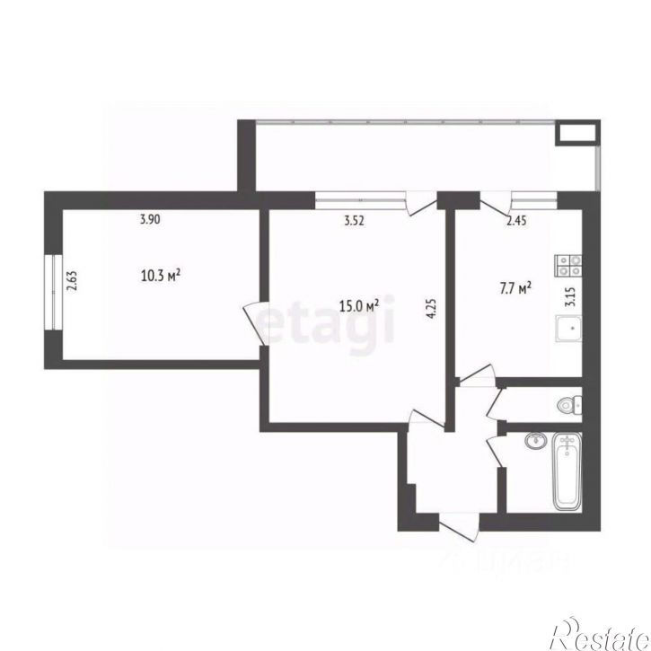 2-комн квартира ул Таврическая, 2,  д. 2