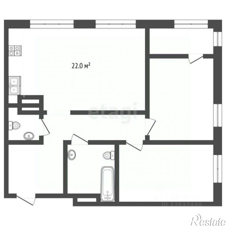 3-комн квартира ул Мельникайте, 32,  д. 32