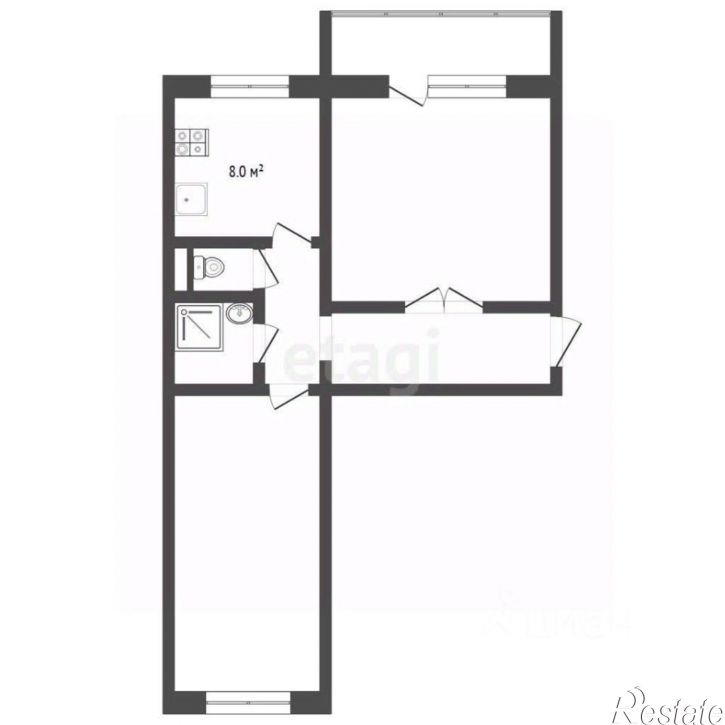 2-комн квартира ул Вербовая, 2,  д. 2