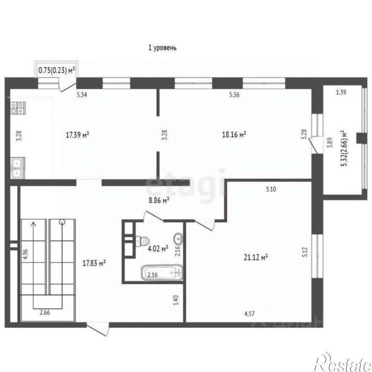 3-комн квартира ул Вьюжная, 15,  д. 15