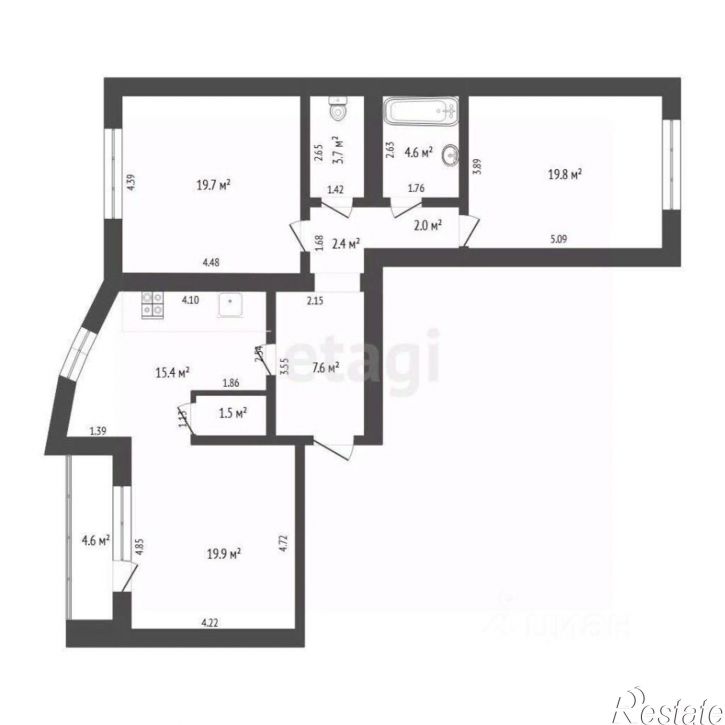 3-комн квартира ул Газовиков, 53 1,  д. 53 1,  к. 1