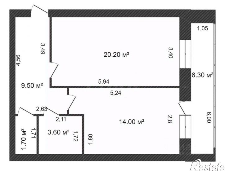 1-комн квартира ул Пролетарская, 109,  д. 109