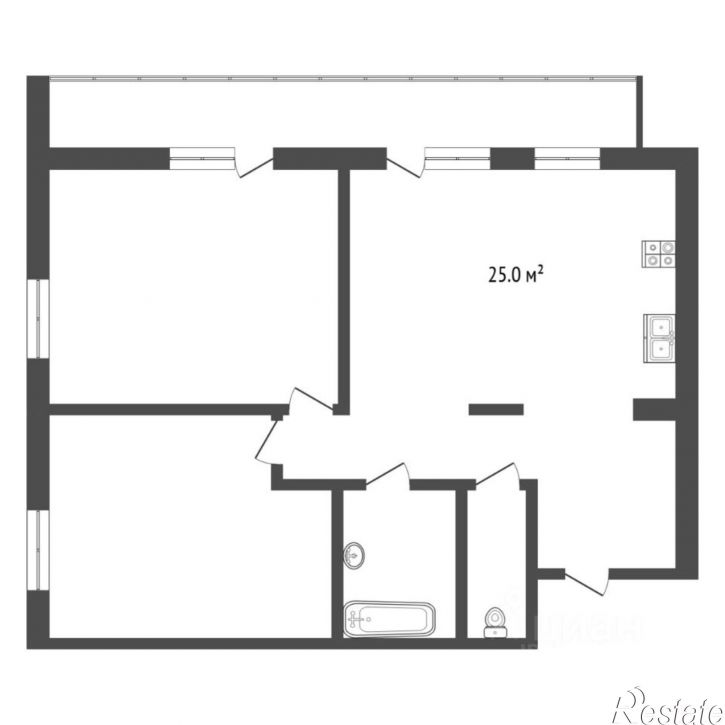2-комн квартира ул Центральная, 100,  д. 100